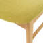 Chaise d'appoint à oreilles en bois massif en chêne naturel