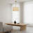 Roka 3-Light White Woven Drum Pendant Light with Linen Shade