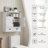 Farmhouse Wall Bathroom Cabinet With Drawers, Led Light - Shaker Style Wall Mount Storage Organizer With Adjustable Shelves For Bathroom, Kitchen, Entryway