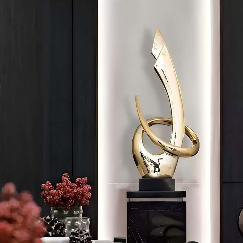 36.61"Modern creative abstract rose gold piece