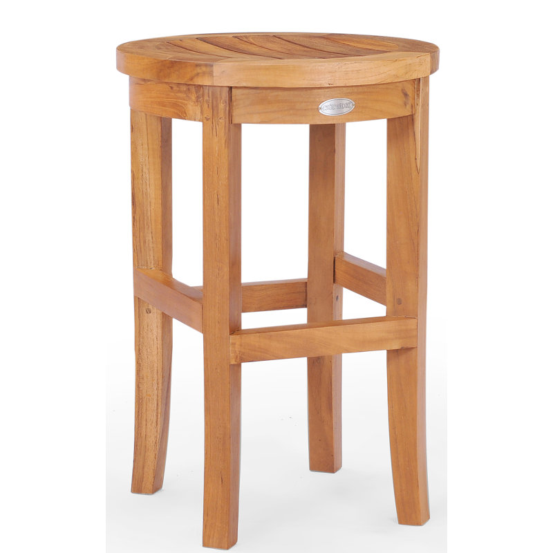 Tabouret de bar de patio teck Ventimiglia, 24 po