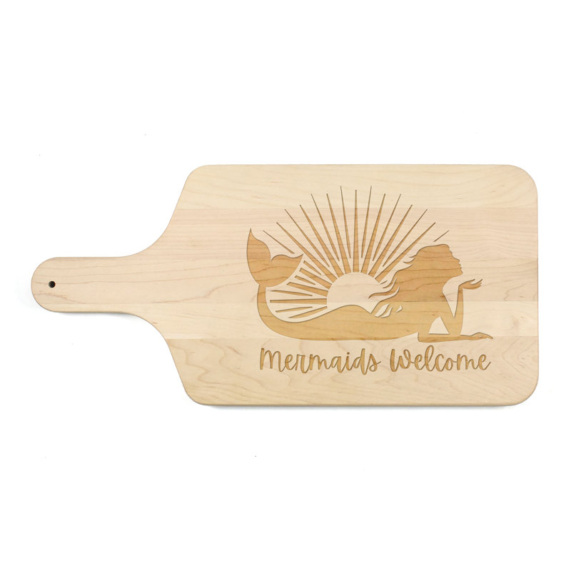 Mermaids Welcome Cutting Board, Maple