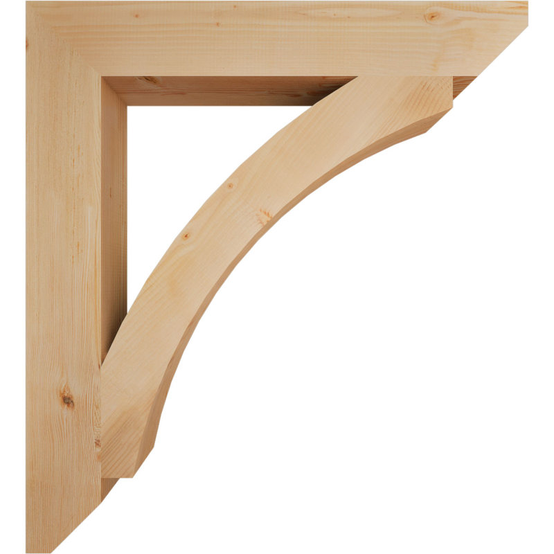 Support en bois / corbeau, Sapin de Douglas, H 44 po x l 5,5 po x P 40 po