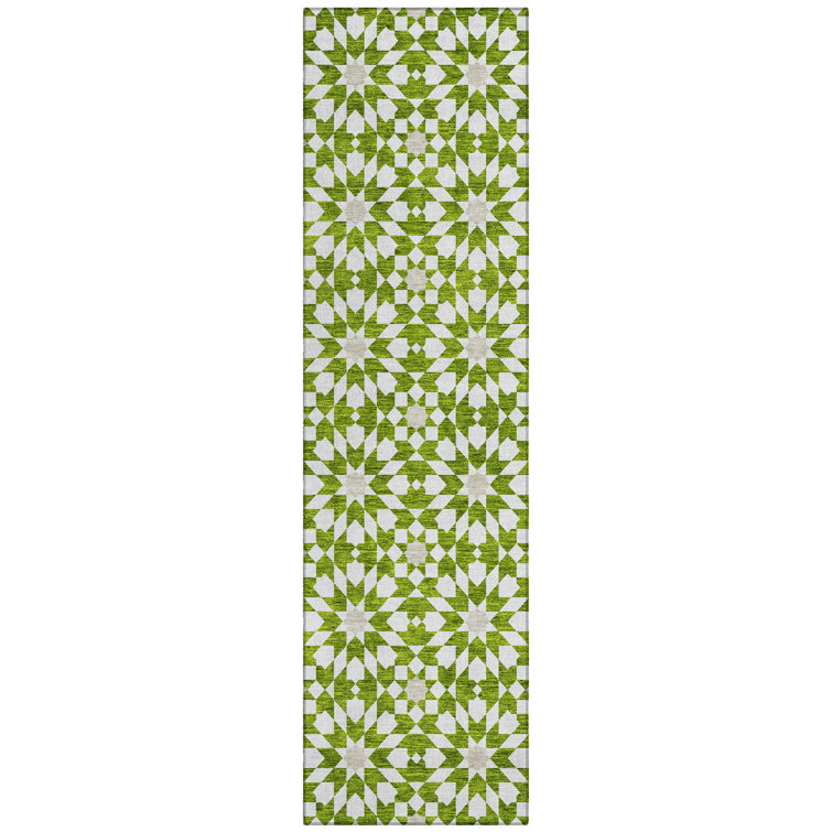 Washable Floral Indoor / Outdoor Rug