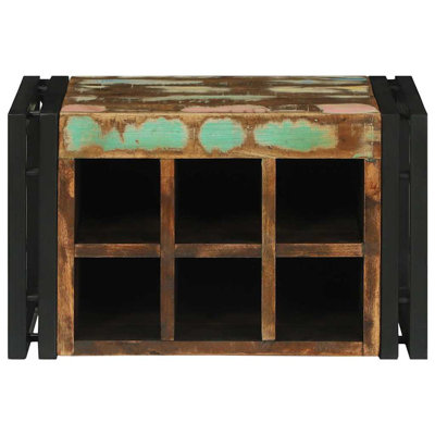 Solid Wood Open Shelving Wine Bottle Rack