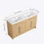 Meuble-lavabo autoportant de 60 po avec lavabo en résine, 4 portes à fermeture douce, chêne original, contreplaqué (KD-PACKING)