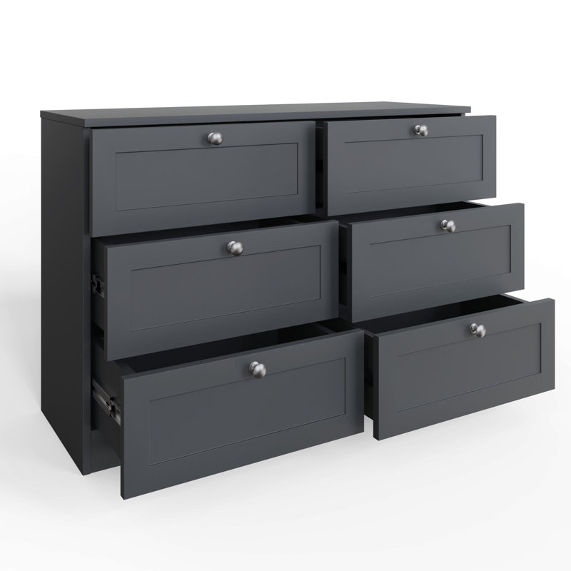 Artus Shaker 6 Drawer Chest Of Drawers Matt Grey