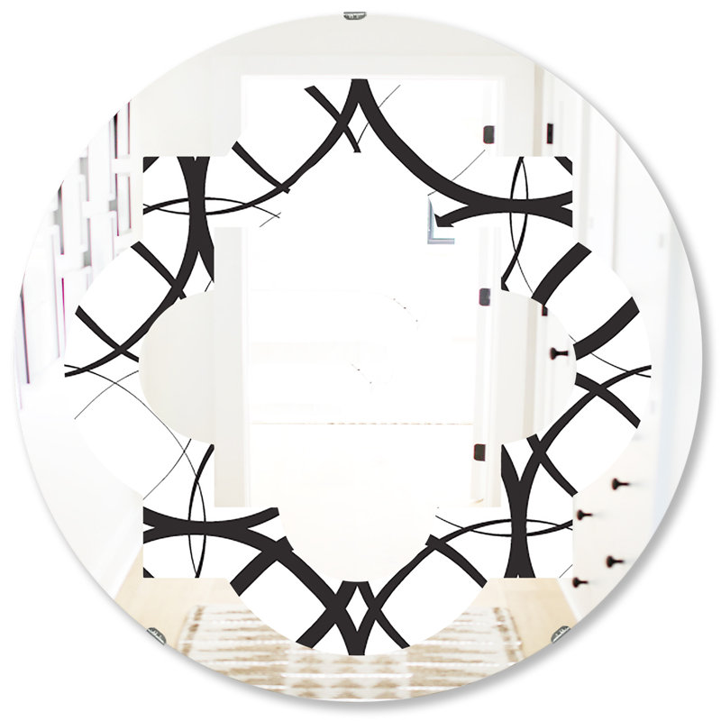 Miroir mural Quatrefoil, H 31,5 po x l po
