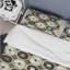 Ensemble de housse de couette moderne à motif octogonal brun et blanc-109156836