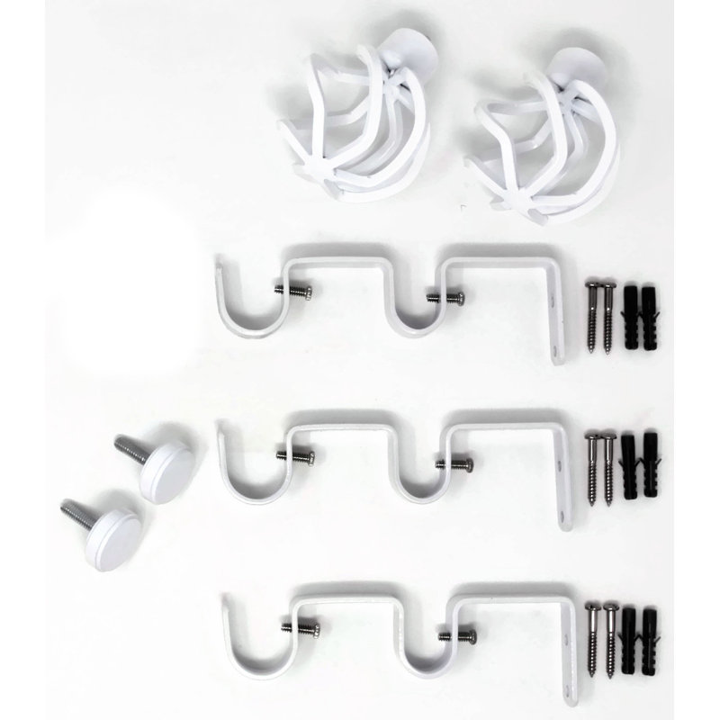 Tringle à rideaux double pour fenêtre Courville, H 1 po x l 48 po x P 1 po, Blanc