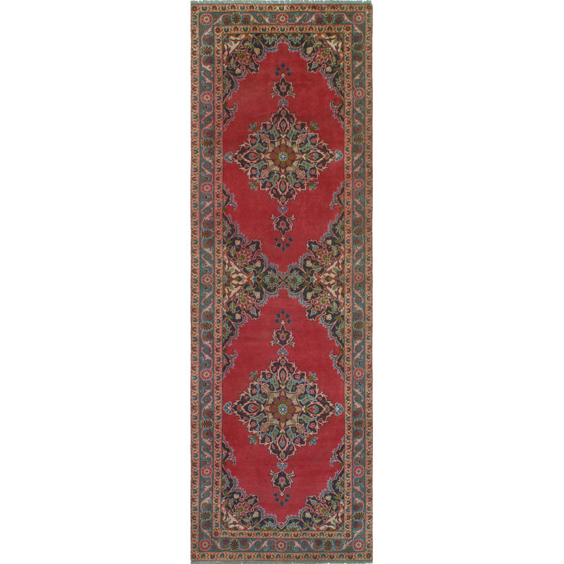 One-of-a-Kind 3'1 '' X 9'8" New Age Runner Wool Area Rug in