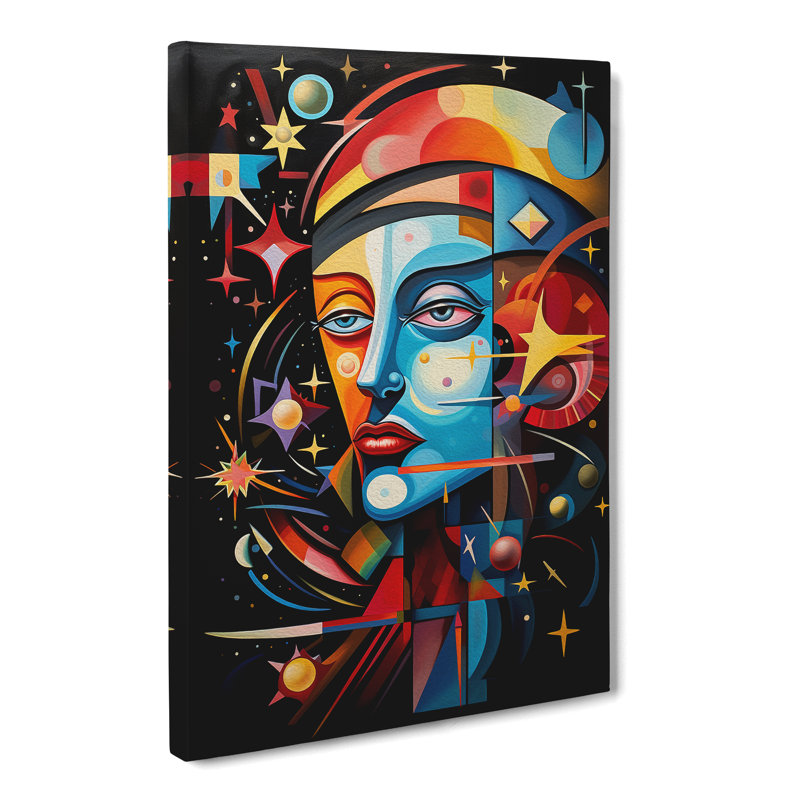Cosmos Cubism - Wrapped Canvas Print, 50cm H x 35cm W x 3cm D