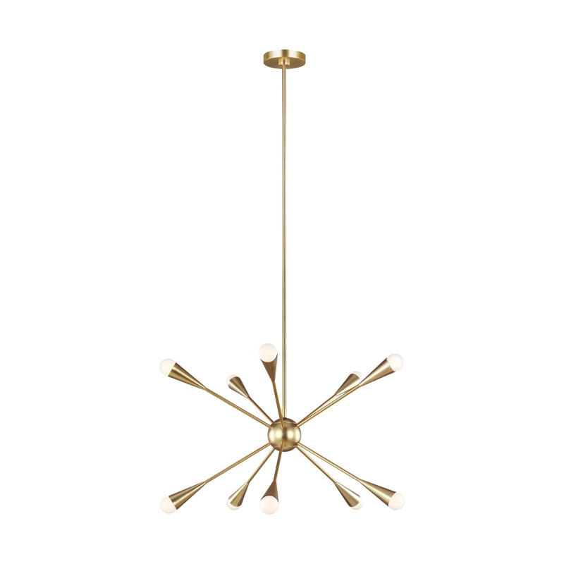 Addley 12-Light Chandelier, Bronze brillant, 10 Lights