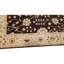 Tapis brun foncé / beige unique de haute qualité noué à la main