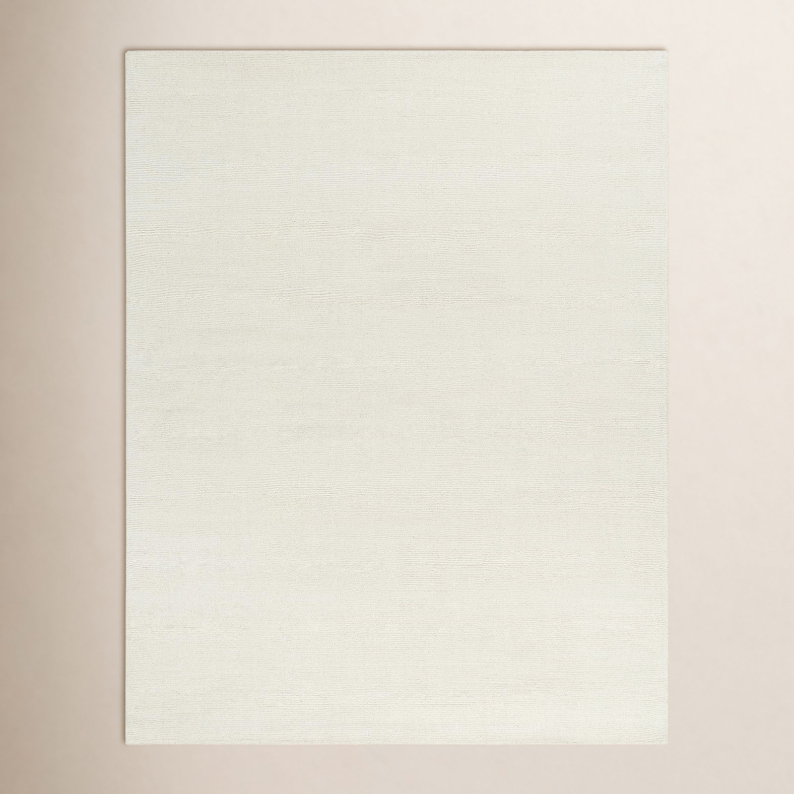 Crowe Light Beige Hand-Loomed Wool Rug, Rectangle 7'6" x 9'6"