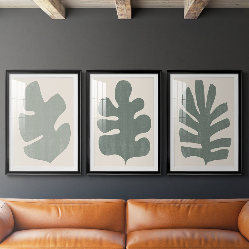 Palm Morph I - impression encadrée sur mesure de qualité supérieure mate - 3 pièces
