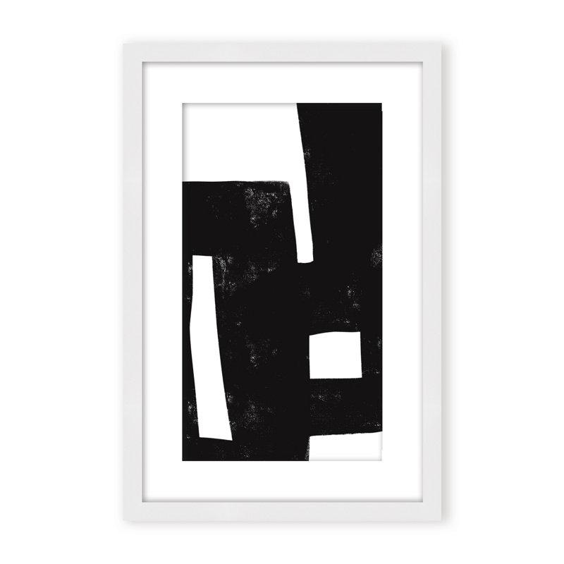 Abstract I Was Never There by  - Picture Frame Painting on Paper, 36" H x 24" W x 1.125" D, Framed Print, Black
