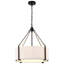 Lustre cylindrique 5 lumières 21,3 po à intensité variable avec abat-jour en tissu, homologué ETL-631313301