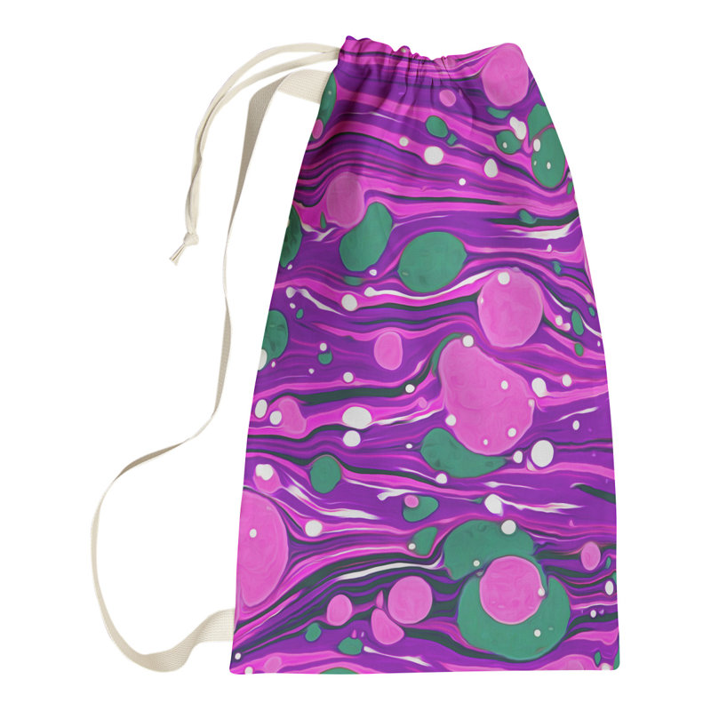 Sac à linge Mcguigan Paint Swirls, Petit (H 29 po x l 18 po x P 1,5 po), Rose / Mauve