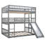 Grand lit escamotable mural avec placard, tiroirs et tablettes, blanc
