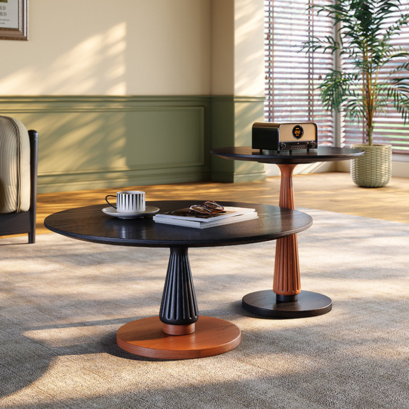 Retro tea simple round coffee table