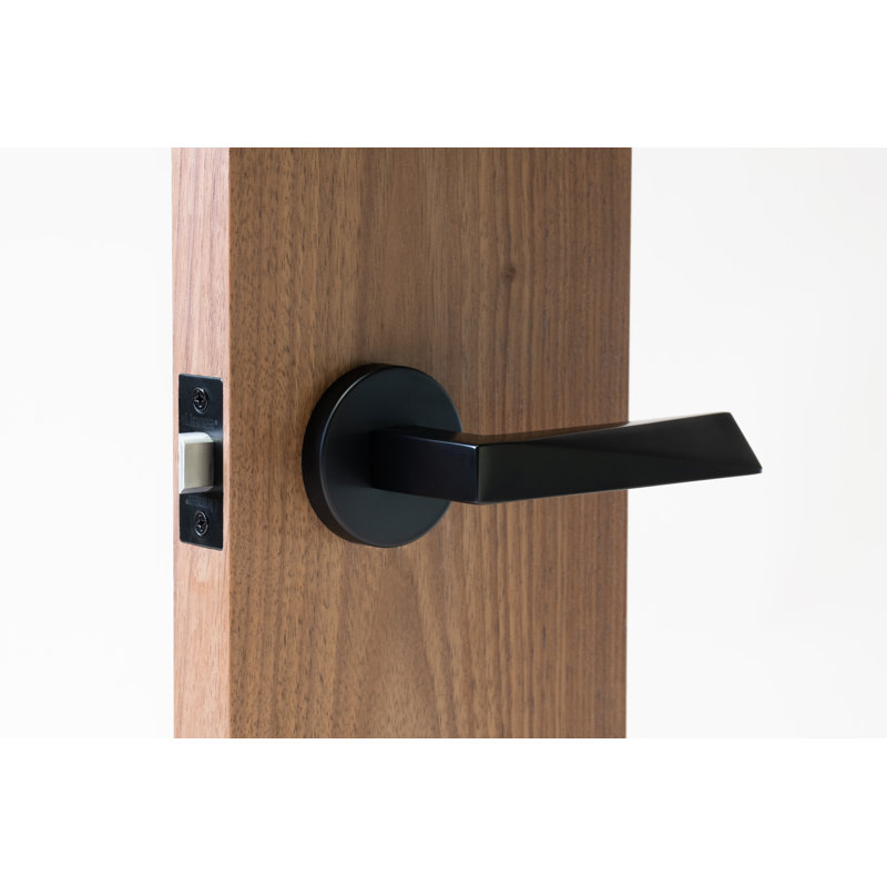 Ensemble d'intimité avec rosette ronde Alpine Lever 19, Noir satiné
