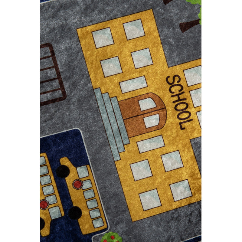 Charing Grey/Green Rug, Rectangle 3'3" x 5'3"