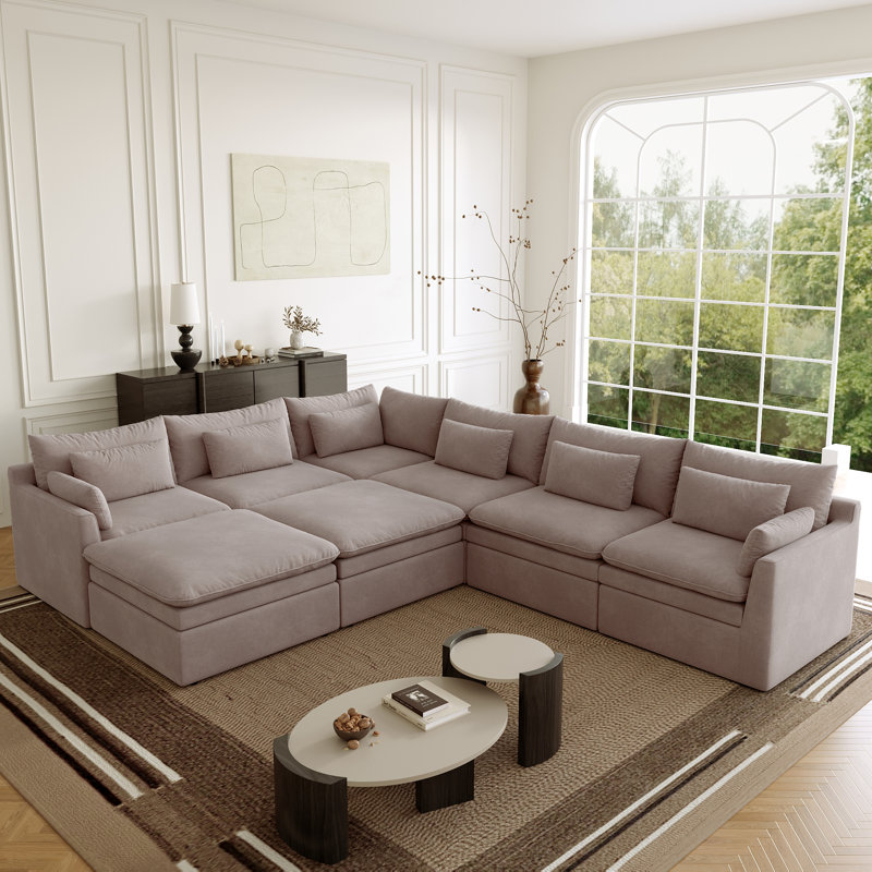 Canapé modulaire réversible Laron Rutherford, Polyester kaki