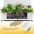 Metal Raised Planter Box with Trellis Privacy Screen, Lockable Wheels and Drainage for Climbing Plants and Vegetables-118129147-118129093