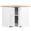 OLIWIA corner kitchen base cabinet in white, glossy white
