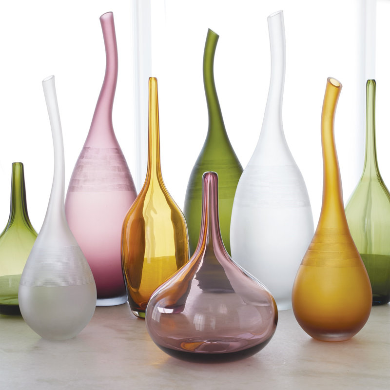 Curvature Bottle, 24.25" H x 7" W x 7" D, Amethyst