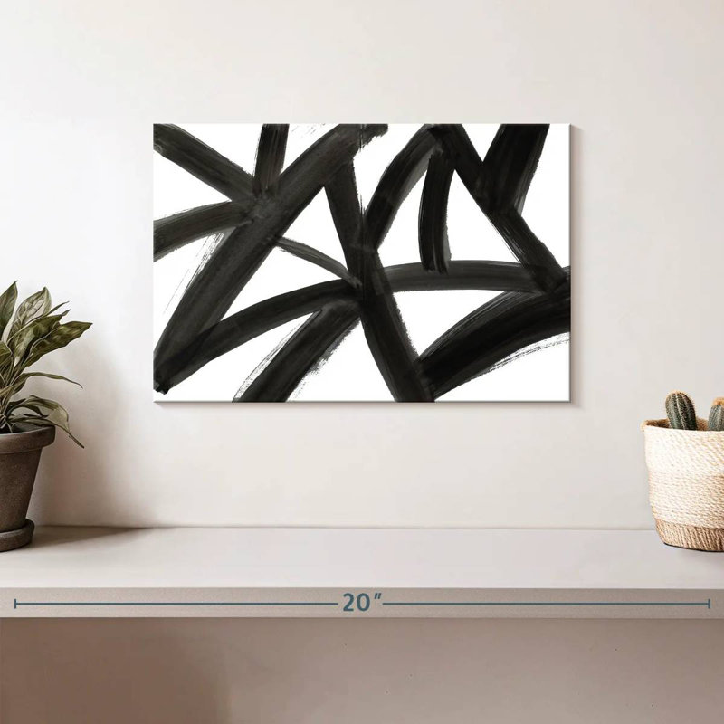 Avery Black Roads Abstract, 8" H x 12" W