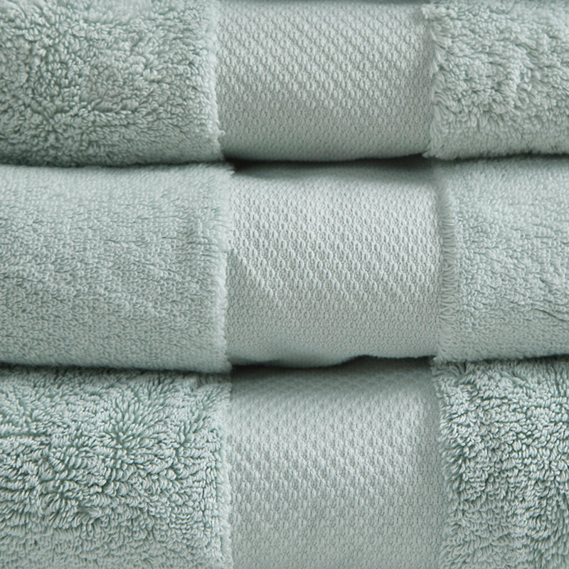 Cotton 6 Piece Bath Towel Set, Seafoam