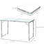 Table de camping pliante 47 po - Hauteur réglable, légère, portable, pour pique-nique, camping, garage, maison, espaces de pique-nique