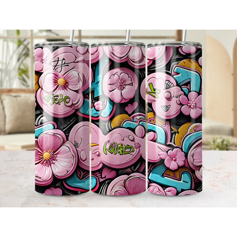 Choose Handmade Tumblers 591ml Vacuum Insulated Stainless Steel (18/8) Travel Tumbler with Straw