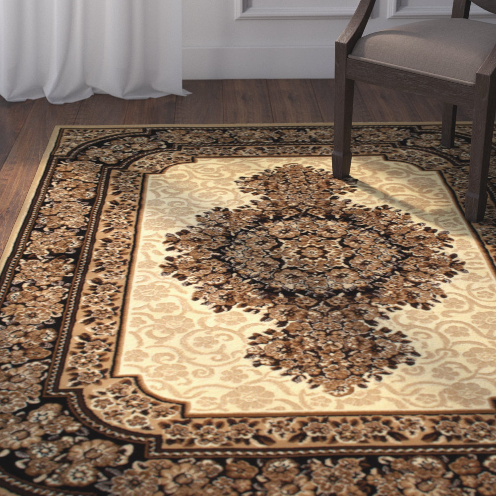 Arkin Floral Indoor Rug Astoria Grand