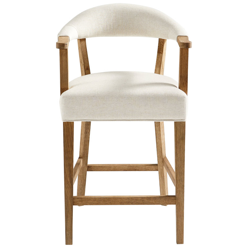 Prater Upholstered Stool with Solid Wood Frame