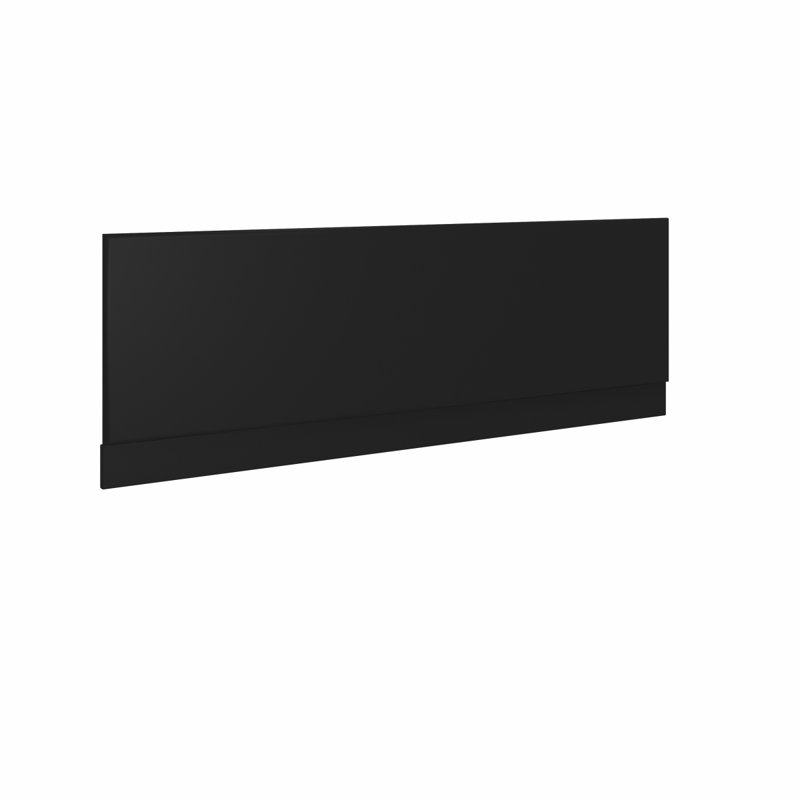 Bathroom MDF Wooden Bath Front Panel 1700mm, Matt Black