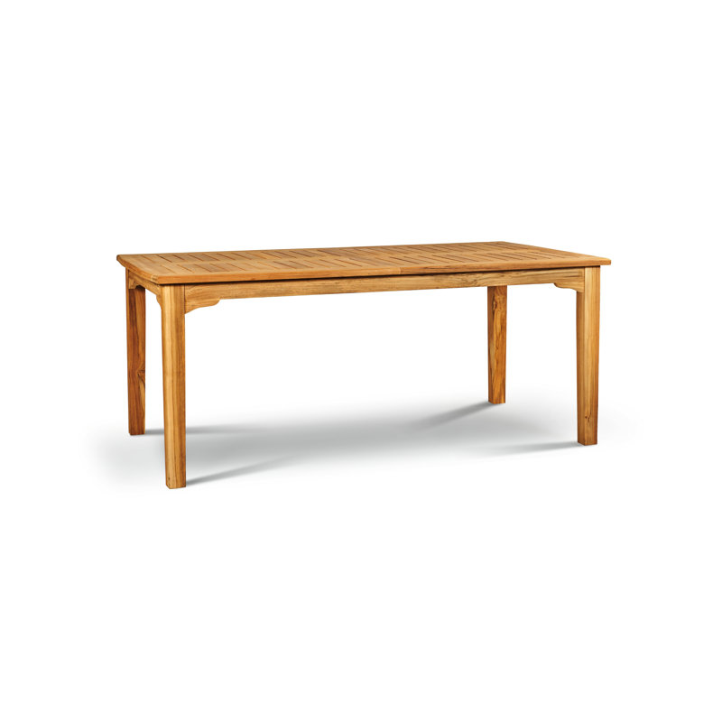 Manorhouse Rectangular Teak Outdoor Dining Table With Built-in Extension