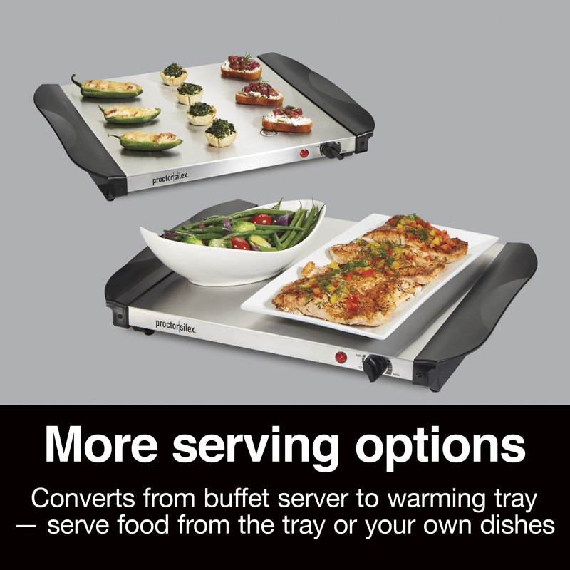 Proctor Silex Double Buffet Server with Stainless Steel Pans