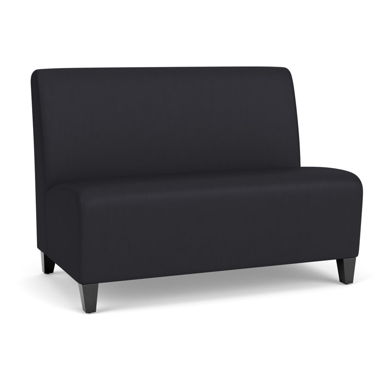 Causeuse sans accoudoirs Ravenna, Noir Patriot Plus, Bois noir