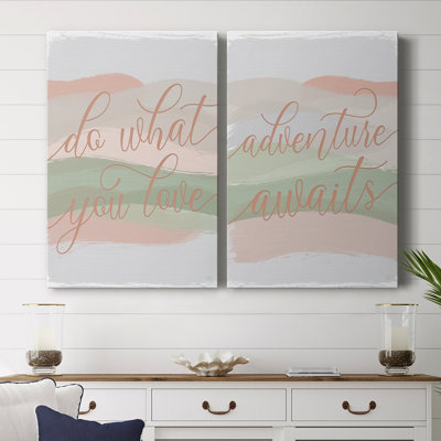 «Do What You Love» - Toile tendue avec châssis de qualité supérieure - Prêt à être accroché