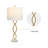 Hallye 30.25" Crystal Gold/Clear Table Lamp Set