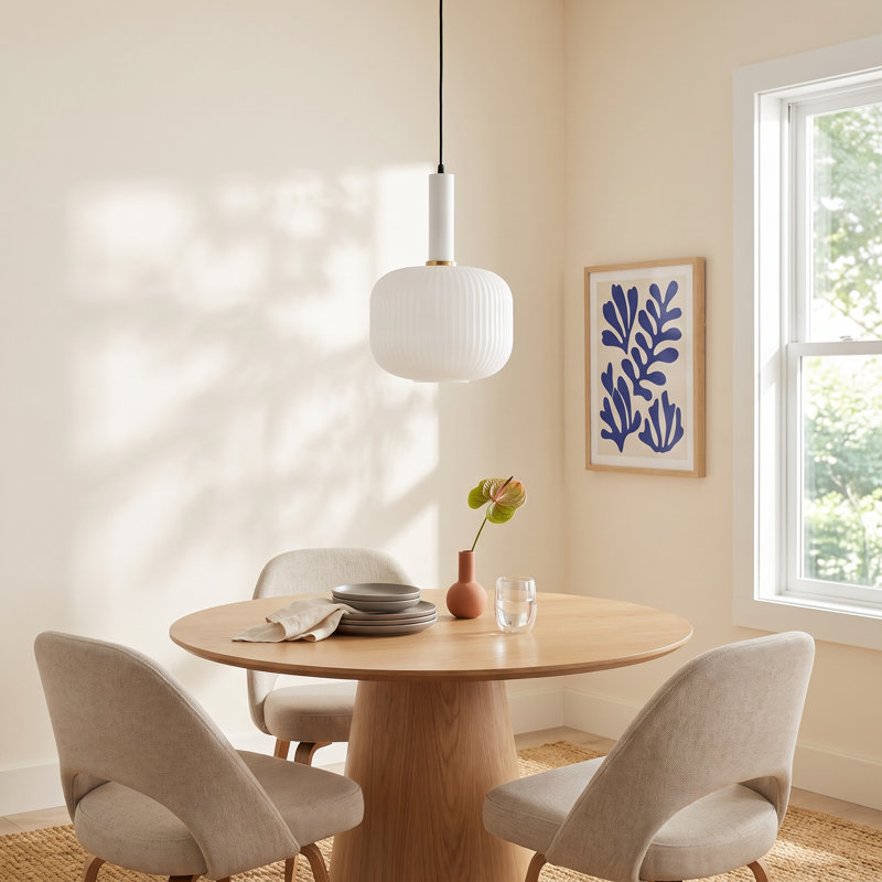 Kuro 1 - Light Black/White/Gold Single Pendant