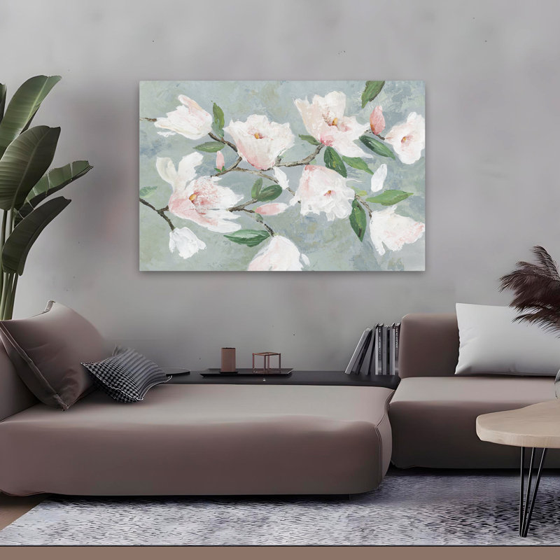 Plantes, fleurs, paysage, nature, magnolia doux, art mural, H 32 po x l 48 po