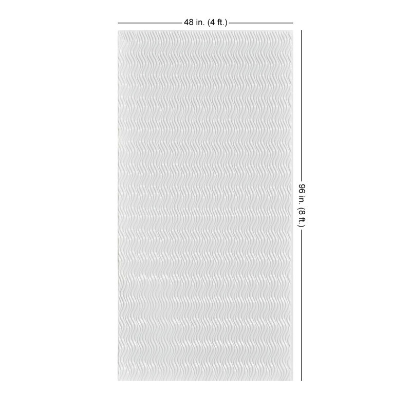 Remise verticale 4 pi Wavation MirroFlex x 8 pi Panneaux muraux 3D en PVC Glue Up 96 pieds carrés, Cuivre brossé