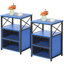 Ensemble de table de chevet Kempst 2, petite table de chevet avec tiroirs, table de bout étroite avec tablette ouverte, commode 2 tiroirs pour chambre à coucher / salon / dortoirs-964929358-1030564683