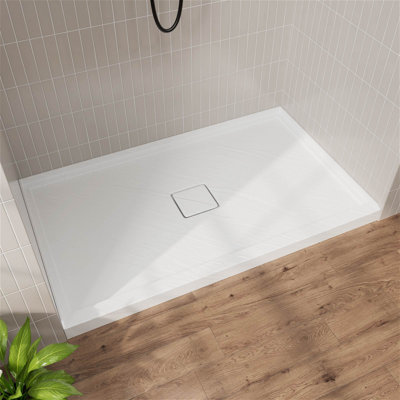 Arcylic & Arma Stone Shower Base, Textured No-slip Design, With Matched Drain Cover (drain Assembly Not Included)