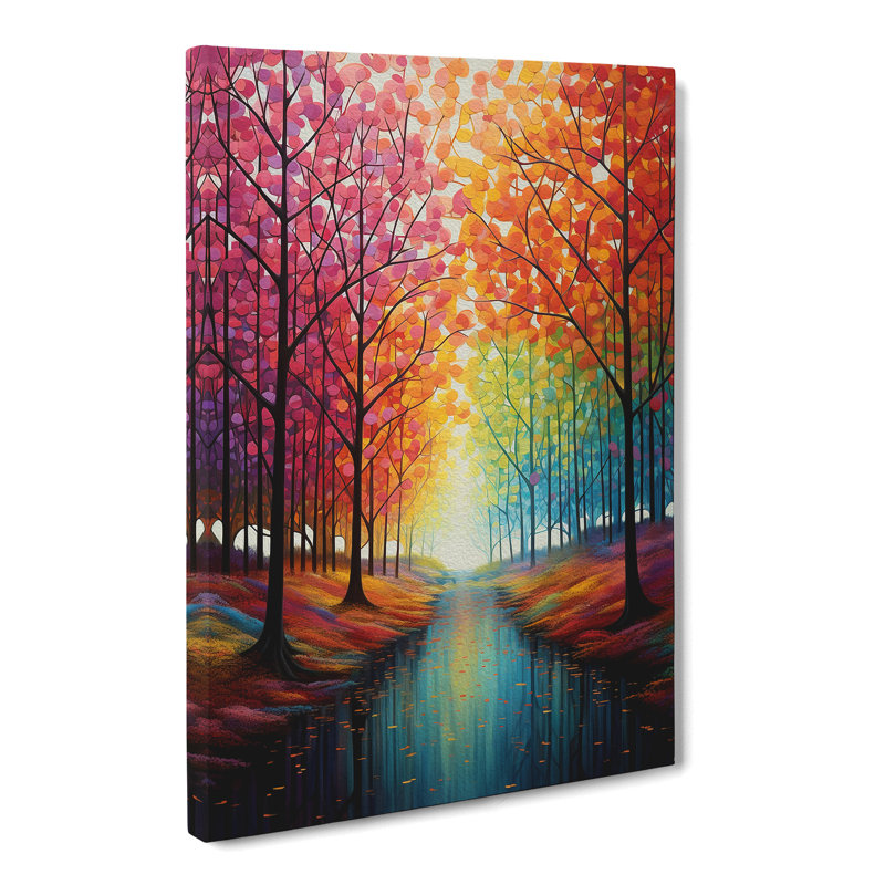 Spring Forest Colour Field No.4 - Wrapped Canvas, 50cm H x 35cm W x 3cm D