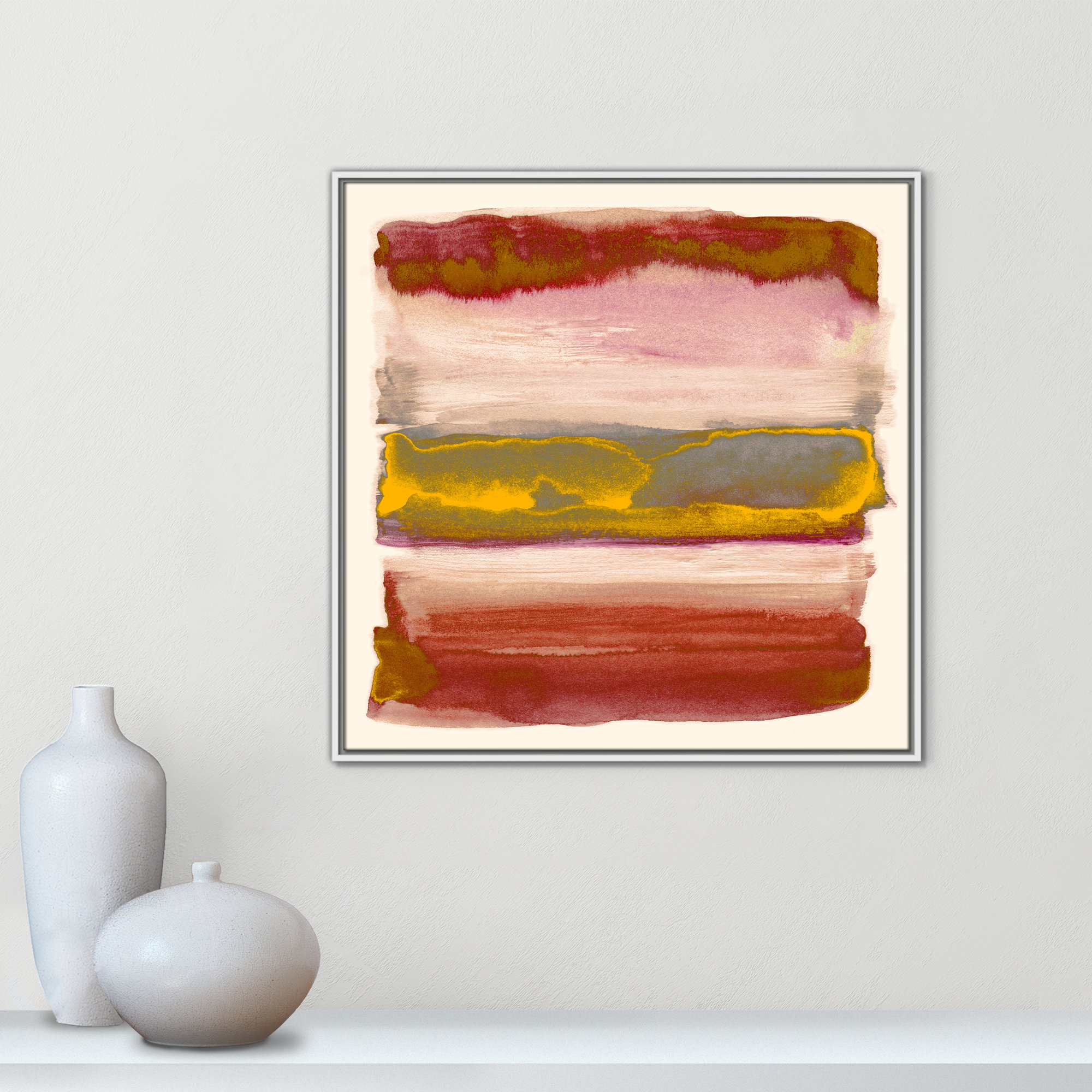 Yellow Sky II Print by Nan, 31.5" H x 31.5" W, White